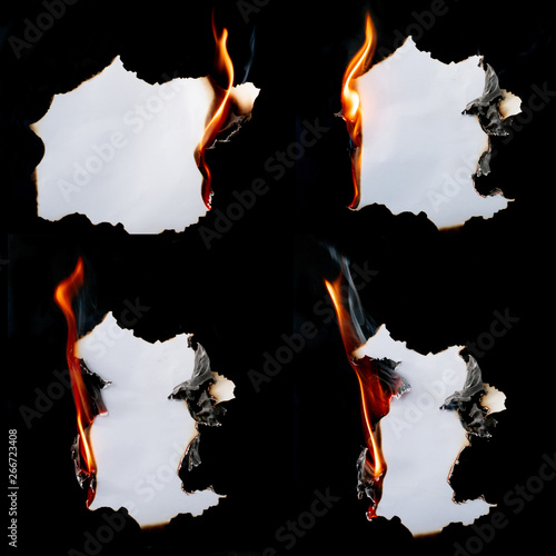 Murais de parede burning piece of  paper