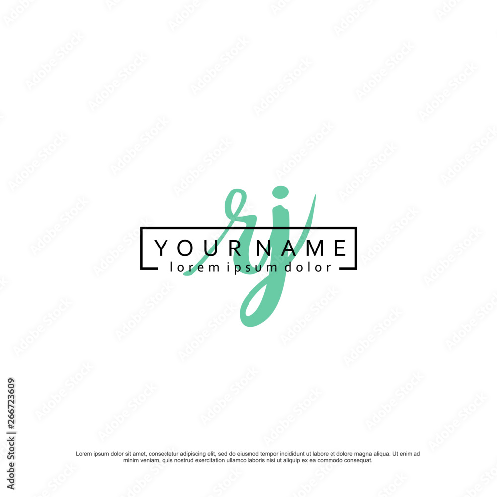 Initial R J RJ elegant logo template vector Initial R J RJ elegant logo template vector