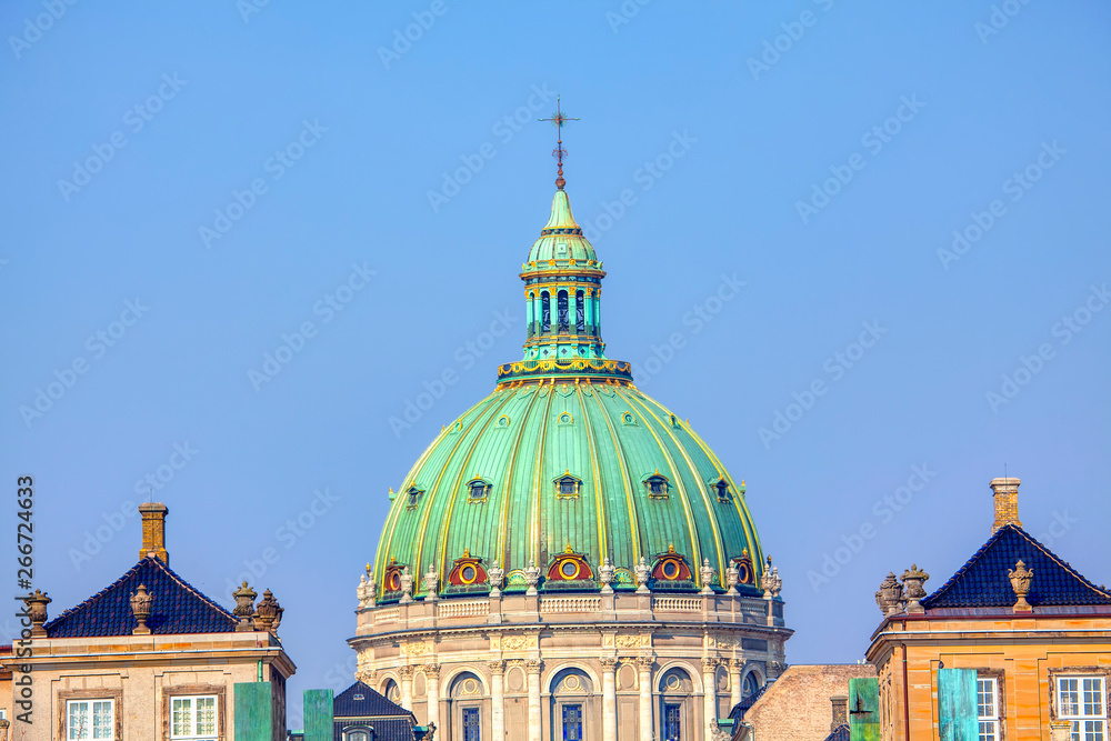 Obraz premium Frederiks Church named Marble Church in Copenhagen