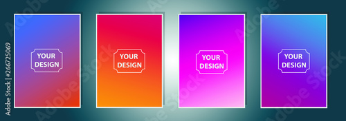 A4 format colorful gradient modern cover design. Geometric shapes and lines. Background for banner, flyer, business card, poster, wallpaper, brochure
