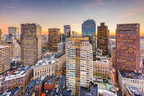Boston, Massachusetts, USA downtown cityscape