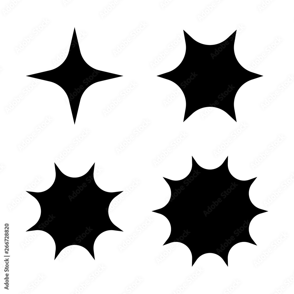 Sparkle flat vector icons. Shine flat vector icons. Glow flat vector icons Sparkle flat vector icons. Shine flat vector icons. Glow flat vector icons