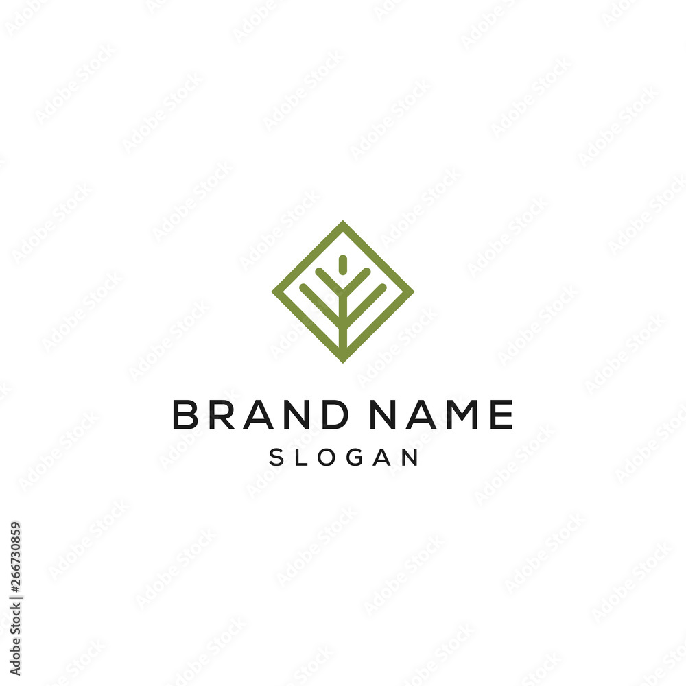 geometric leaf logo design geometric leaf logo design