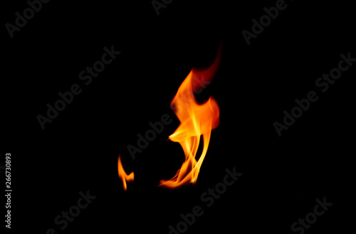 Fire frames isolated on black background.