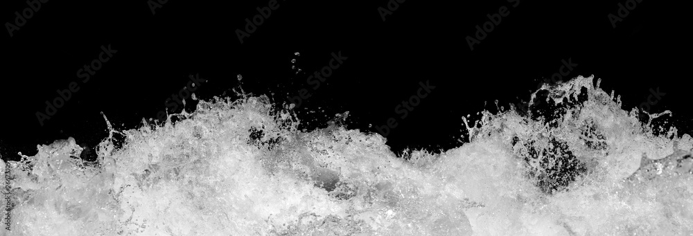 Water Splash on Black Background - obrazy, fototapety, plakaty 