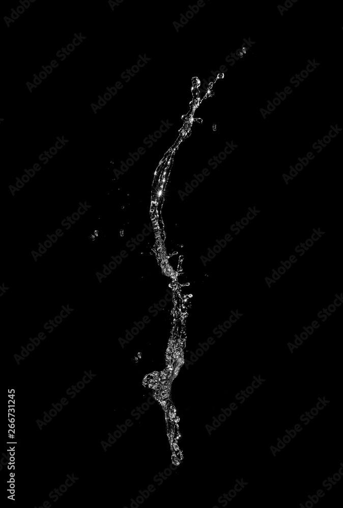 Water Splash On Black Background Water Splash On Black Background