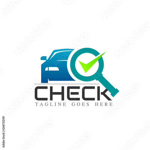 Car check vector logo