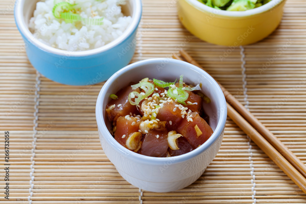 Hawaiian poke with tuna Hawaiian poke with tuna