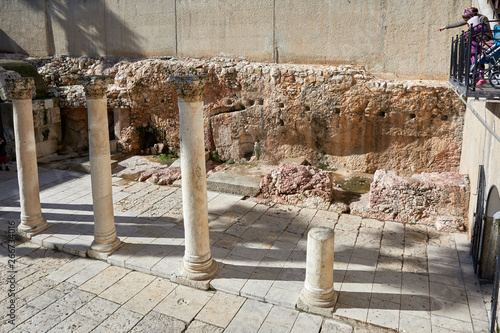Israel. Jerusalem. Old city. Jewish quarter. Cardo. Roman ruins photo