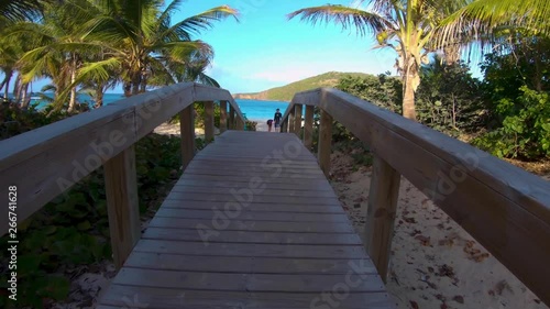 Beautiful sunny Flamenco beach on the tropical Caribbean island of Culebra Puerto Rico photo