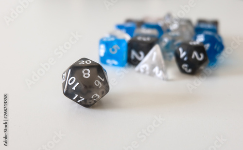 A set of dices for board games and roleplay games