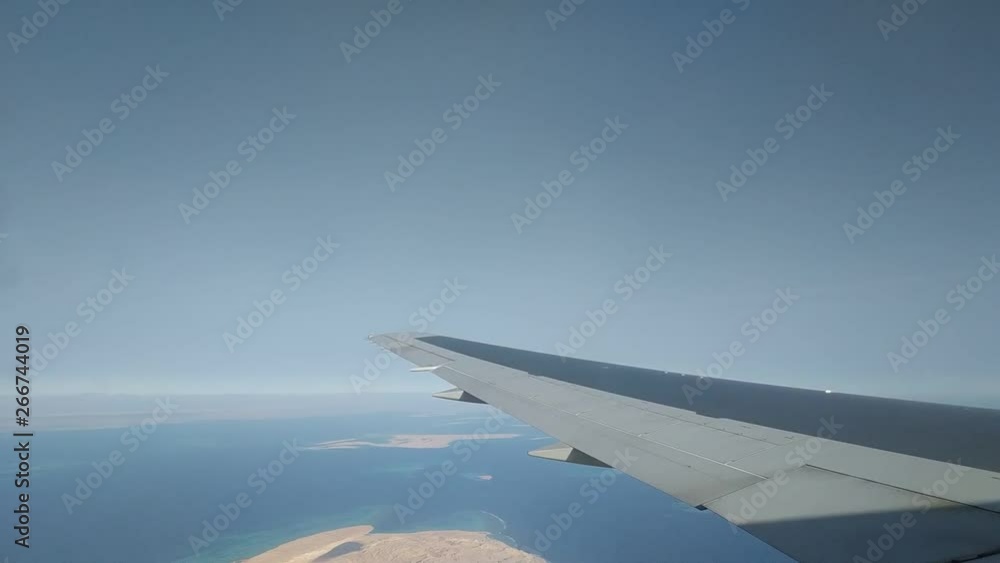red sea, view from the window of the plane red sea, view from the window of the plane