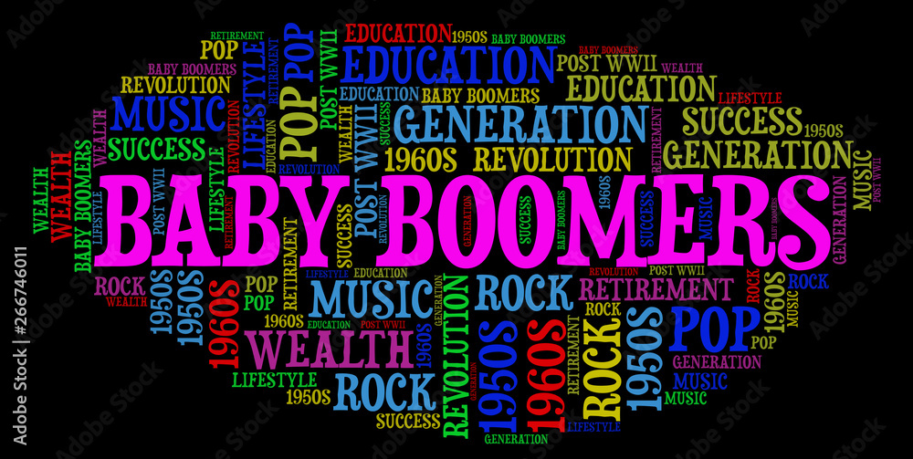 Word Cloud: The Baby Boomers Stock Illustration | Adobe Stock