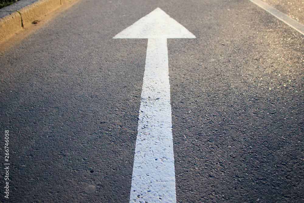 the white arrow indicating the direction the white arrow indicating the direction