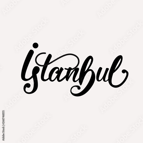 Istanbul lettering. Vector illustration.