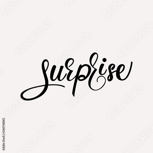 Surprise lettering design. Vector illustration.