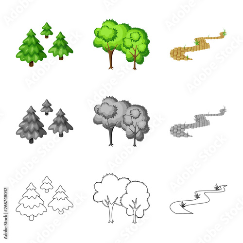 Isolated object of urban and street symbol. Set of urban and relaxation stock symbol for web.