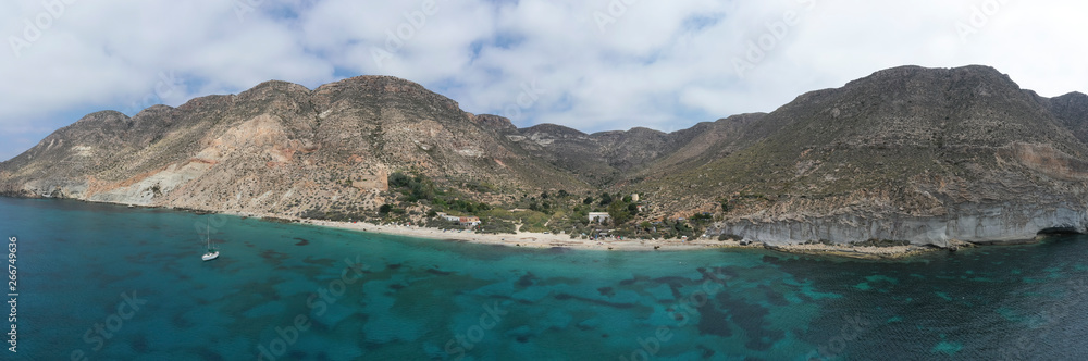 Panorámica aérea de la playa de San Pedro, Cabo de Gata, Almería