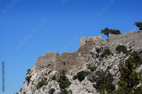 Ruins of a 15th-century castle built on a cliff © alhim