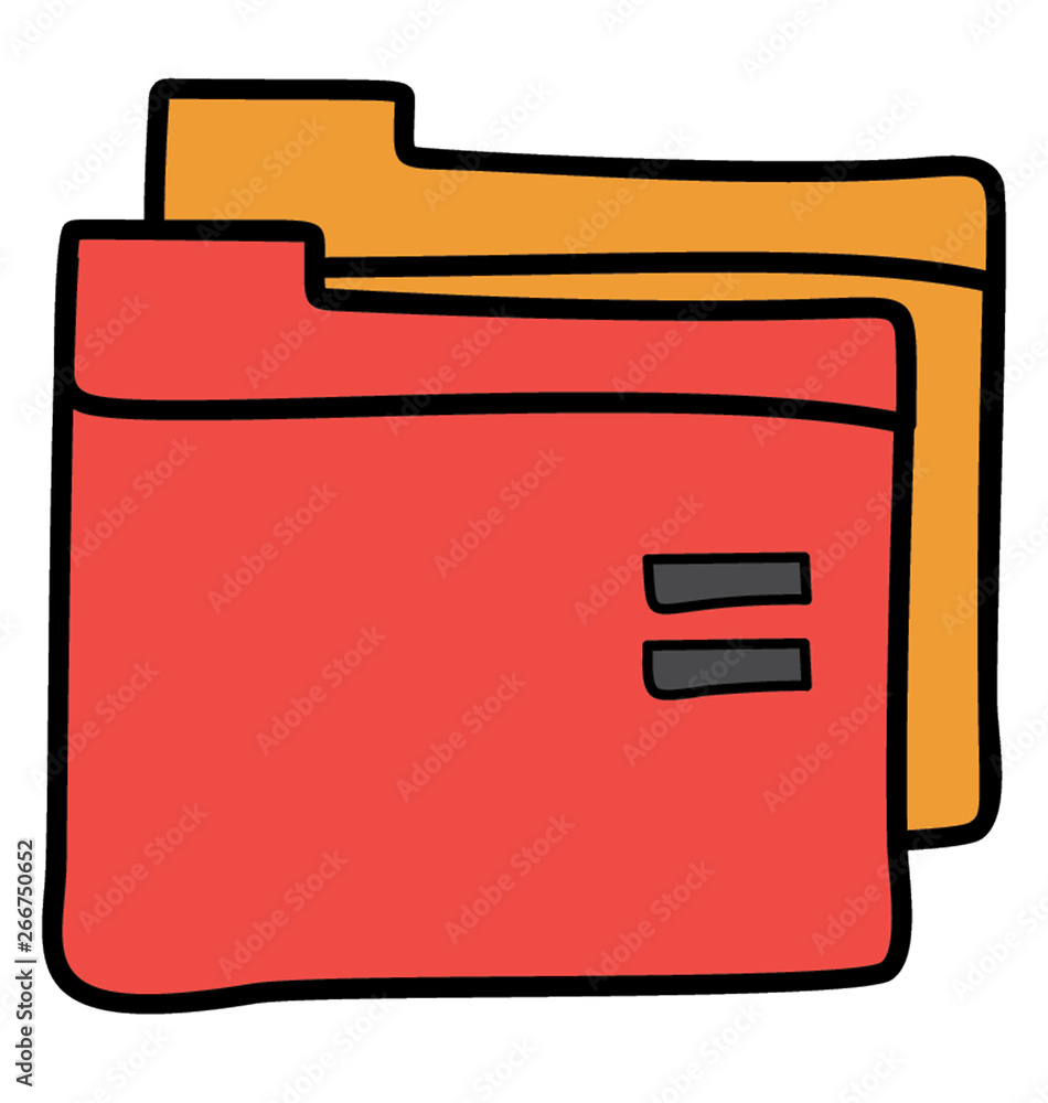 Copy folder icon, doodle design vector Copy folder icon, doodle design vector