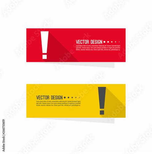 Vector speech bubble with exclamation mark. Attention sign icon. Hazard warning symbol.