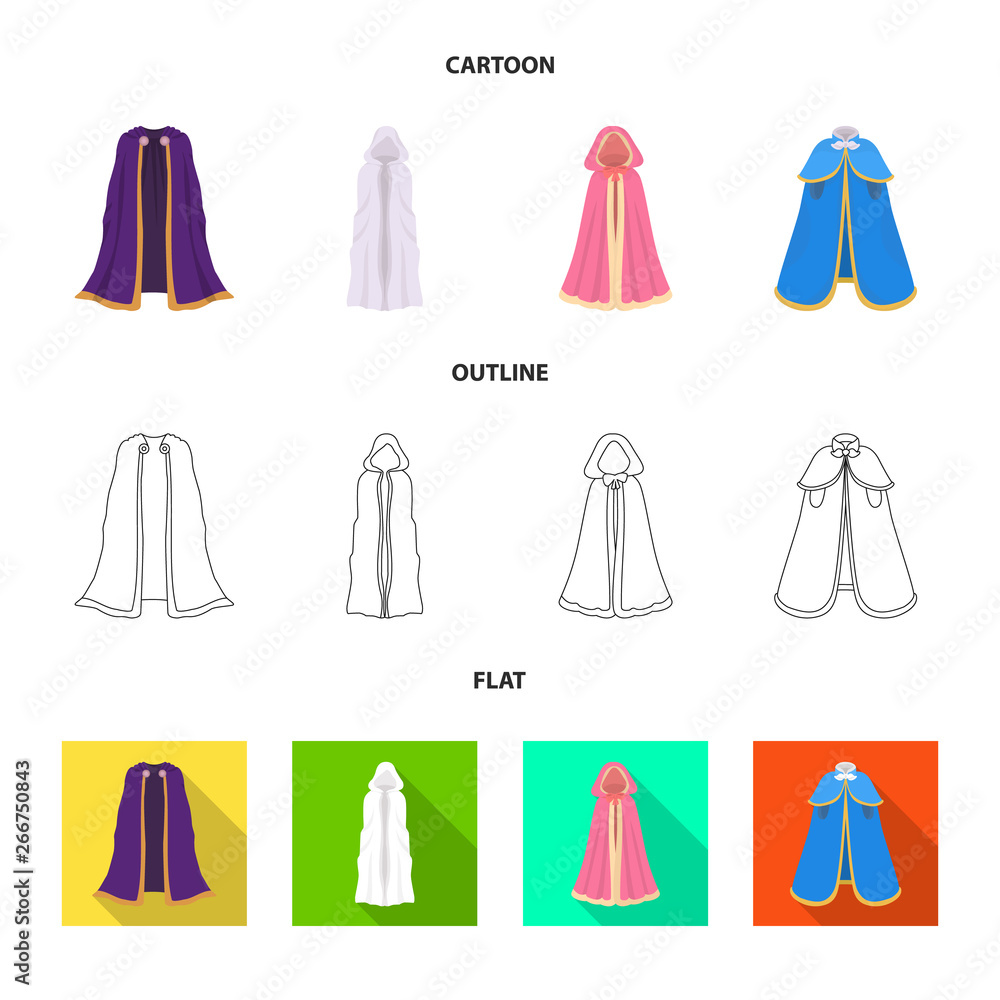 Isolated object of material and clothing icon. Set of material and garment vector icon for stock. Isolated object of material and clothing icon. Set of material and garment vector icon for stock.