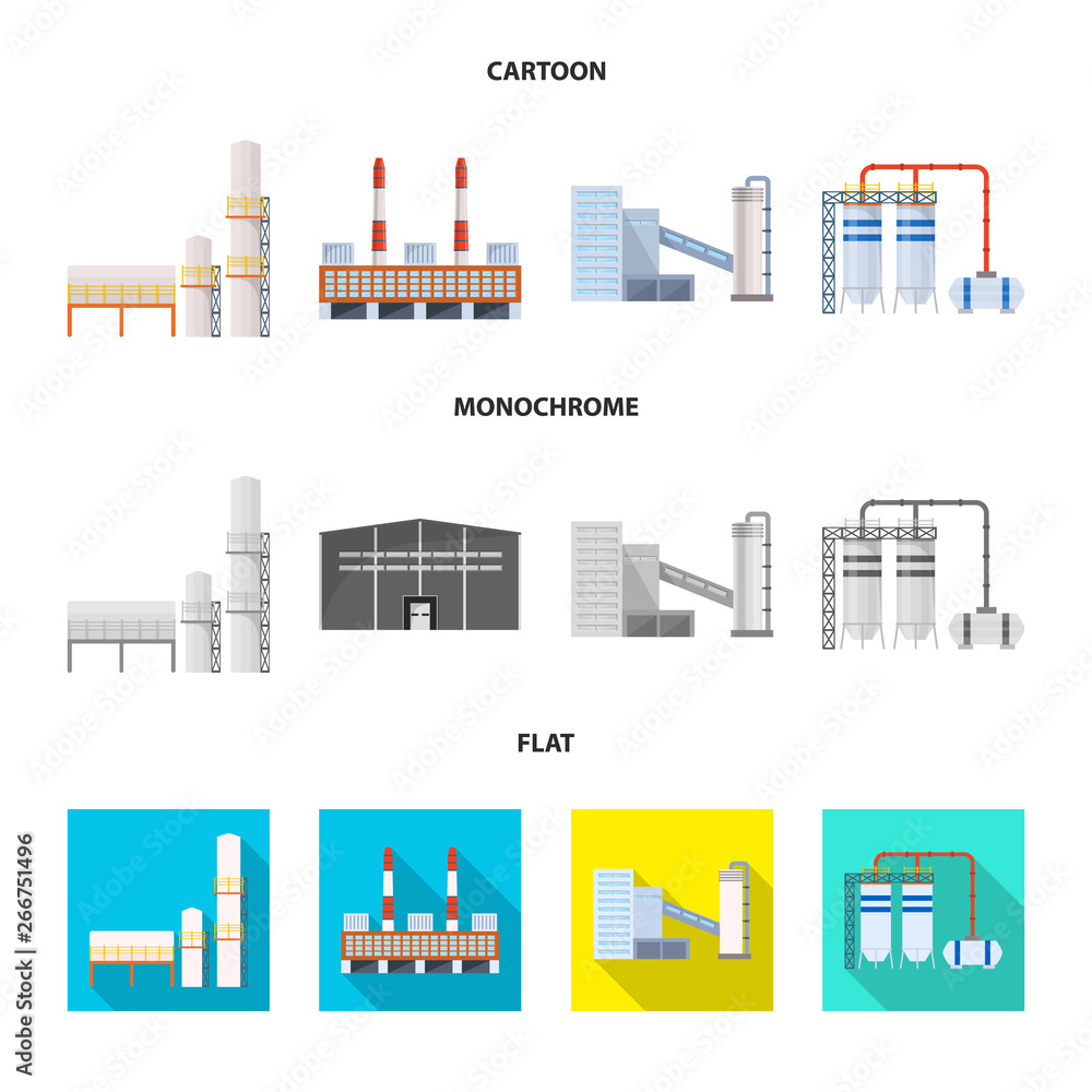 Obraz premium Vector design of production and structure symbol. Set of production and technology stock vector illustration.