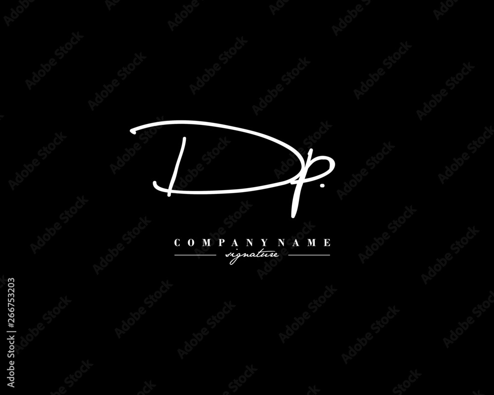 D P DP Signature initial logo template vector D P DP Signature initial logo template vector