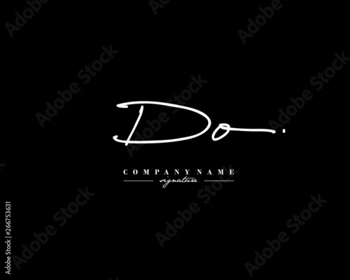 D O DO Signature initial logo template vector
