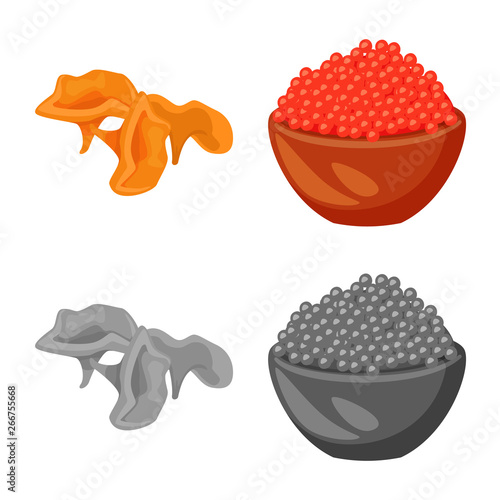 Vector design of taste and product symbol. Collection of taste and cooking vector icon for stock.