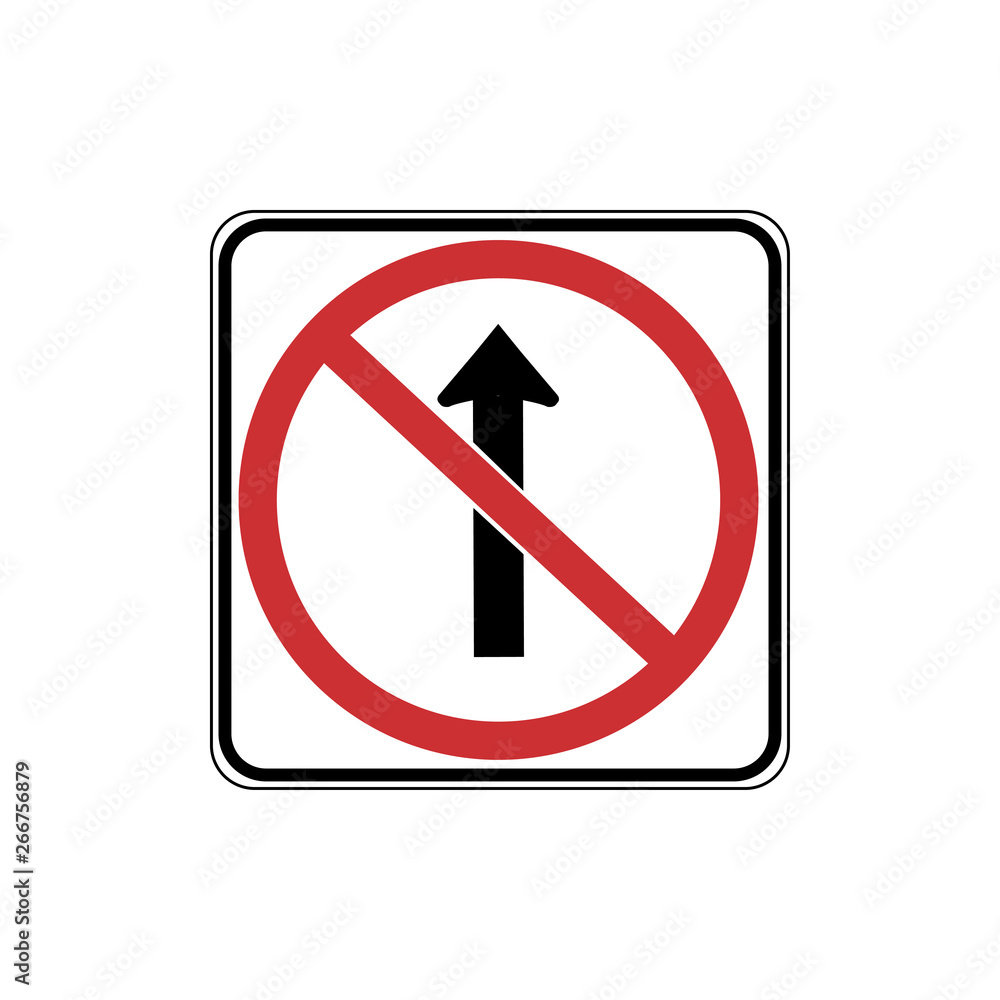 USA traffic road signs.do not drive straight through the intersection. vector illustration USA traffic road signs.do not drive straight through the intersection. vector illustration