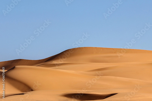 golden sand dune in sahara desert 