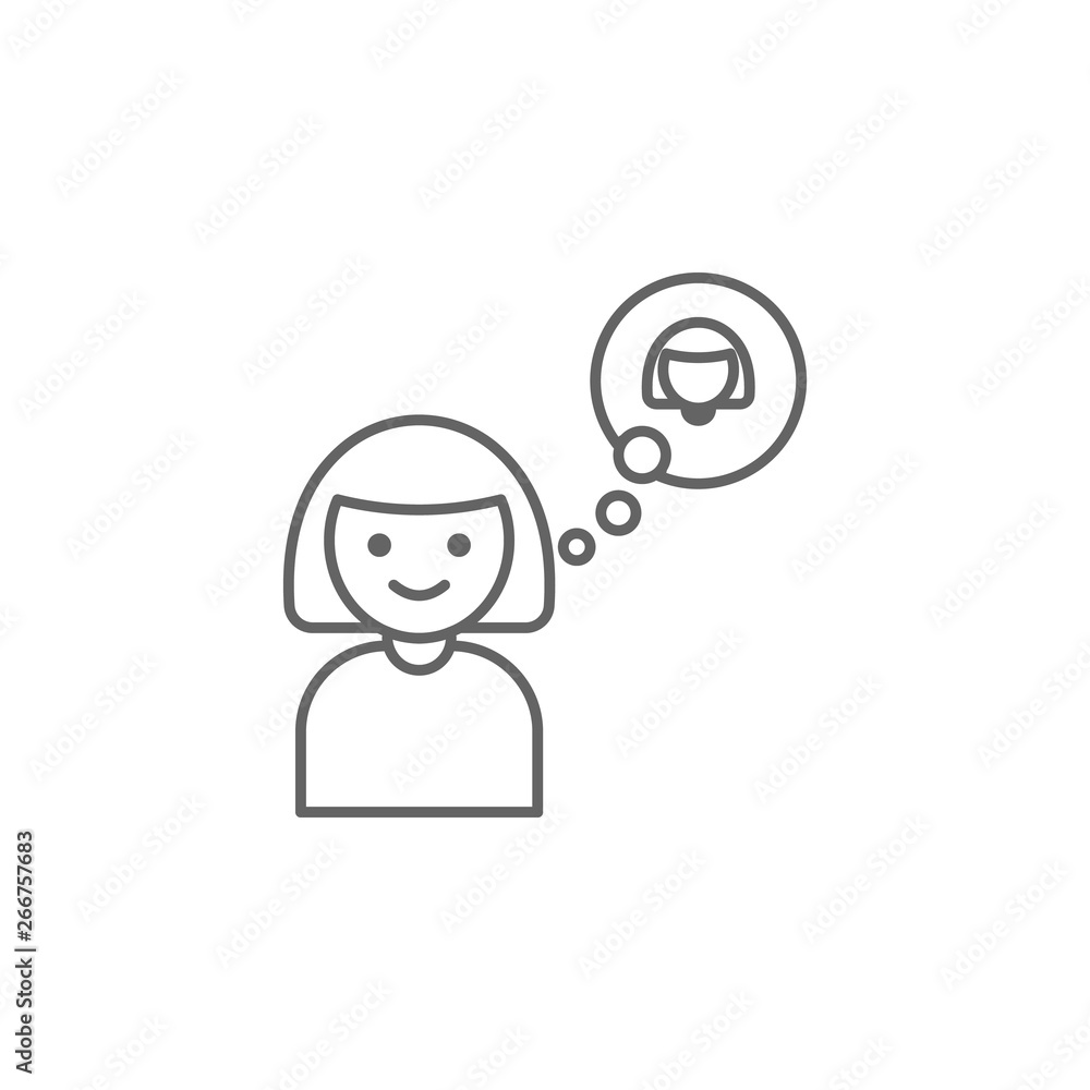 Avatar, girl, friends icon. Element of friendship icon. Thin line icon for website design and development, app development. Premium icon Avatar, girl, friends icon. Element of friendship icon. Thin line icon for website design and development, app development. Premium icon
