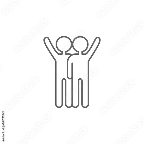 Friends, brotherhood icon. Element of friendship icon. Thin line icon for website design and development, app development. Premium icon