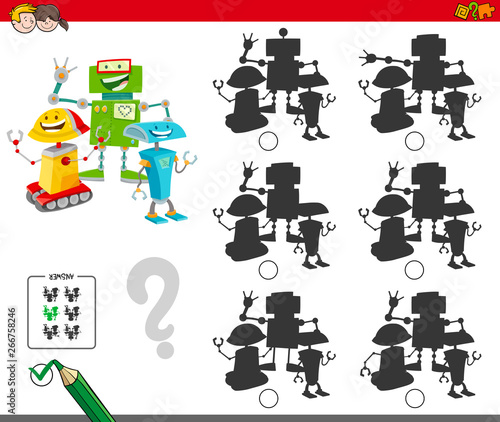 shadows game with robot characters
