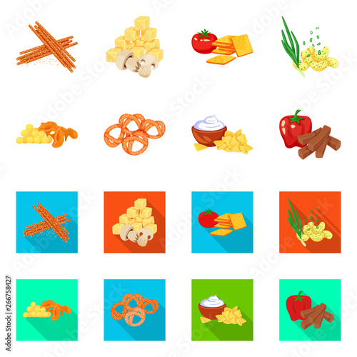 Vector illustration of taste and seasonin symbol. Collection of taste and organic   stock symbol for web.