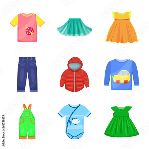 Isolated object of baby and kid icon. Collection of baby and child stock vector illustration.