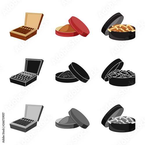 Isolated object of refuse and stop logo. Set of refuse and habit stock vector illustration.