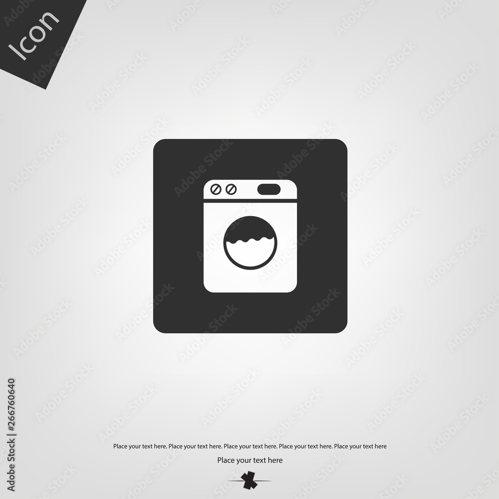 Wash machine icon. Vector illustration Wash machine icon. Vector illustration