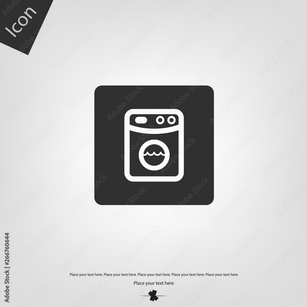 Wash machine icon. Vector illustration Wash machine icon. Vector illustration