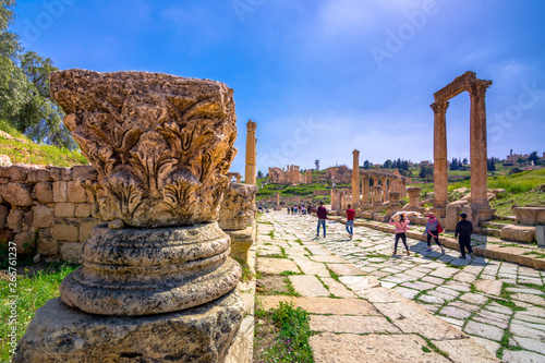 Ancient and roman ruins of Jerash (Gerasa), Jordan. photo