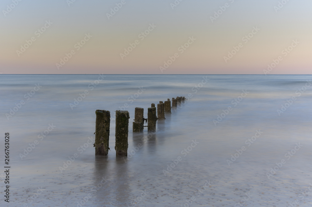 Youghal strand Groynes at Sunset