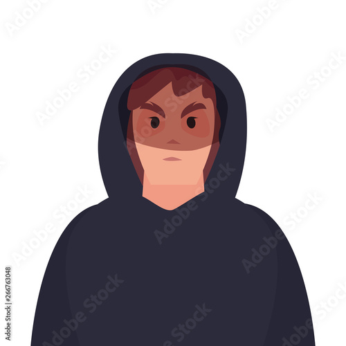 hacker man character thief