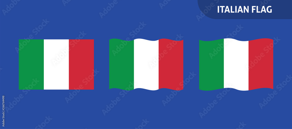 Italy flag, vector icon. Italian national symbol Italy flag, vector icon. Italian national symbol