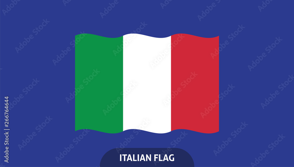 Fototapeta premium Italy flag, vector icon. Italian national symbol