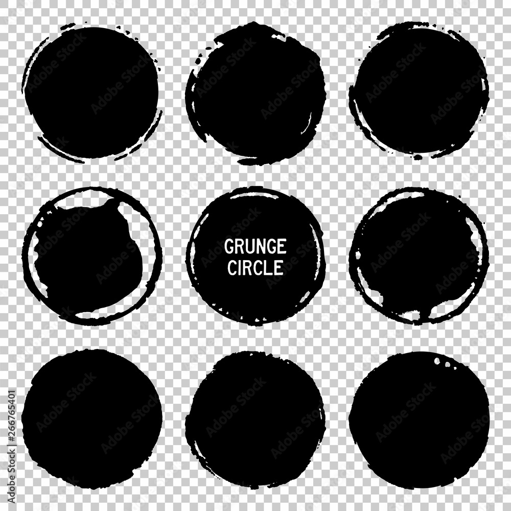 Abstract vector ink frames on transparent background Abstract vector ink frames on transparent background
