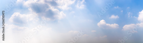 The background of a panorama image  beautiful sky with a thin white cloud © MPIX.TURE