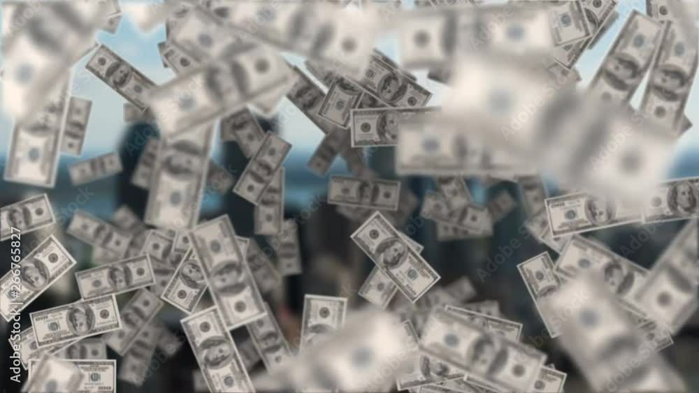 Dollar bills floating Dollar bills floating