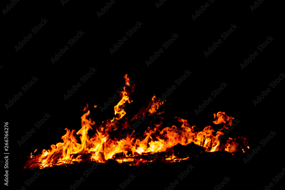 Bonfire blur silhouette Black background light. at phuket Thailand Bonfire blur silhouette Black background light. at phuket Thailand