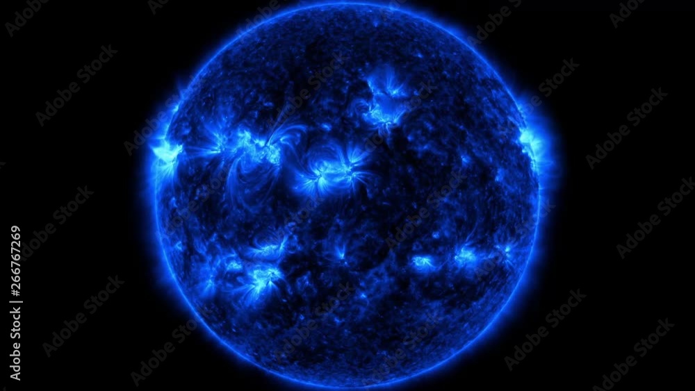 Blue sun surface radiation animation. Nasa Public Domain Imagery Blue sun surface radiation animation. Nasa Public Domain Imagery